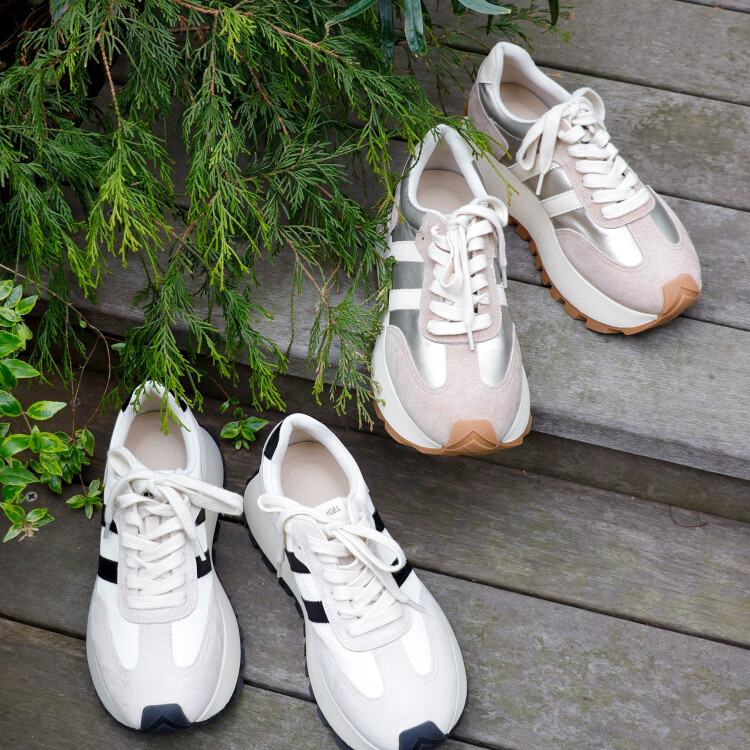 👟PIGスエード切替厚底スニーカー👟