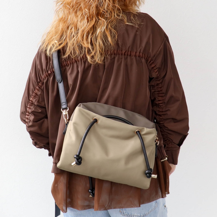 👜ノットハンドルナイロンボストン👜