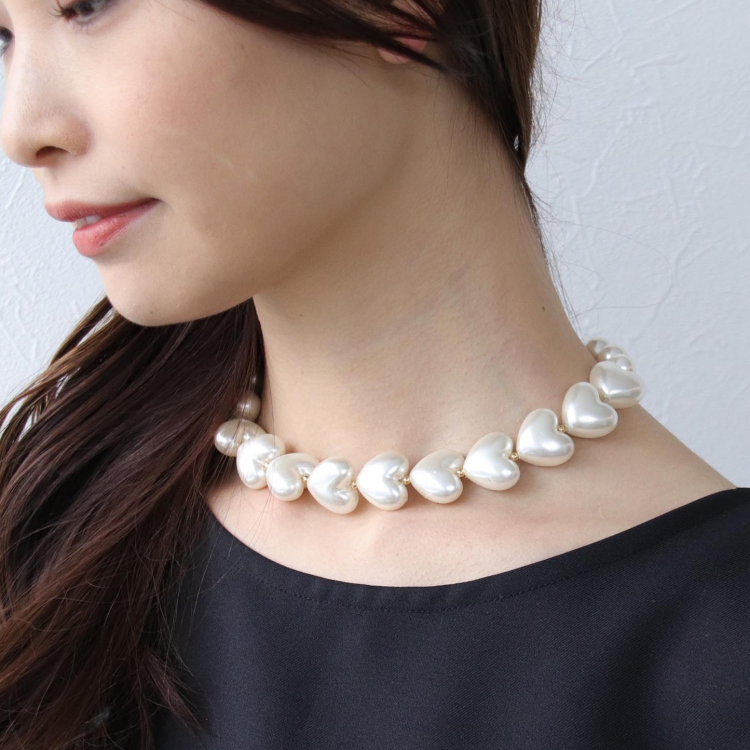 🤍パールハートネックレス🤍