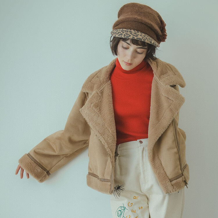 スタンドカラーショートジャケット