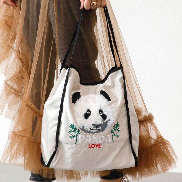 🐼アソート刺繍ナイロントート🐼