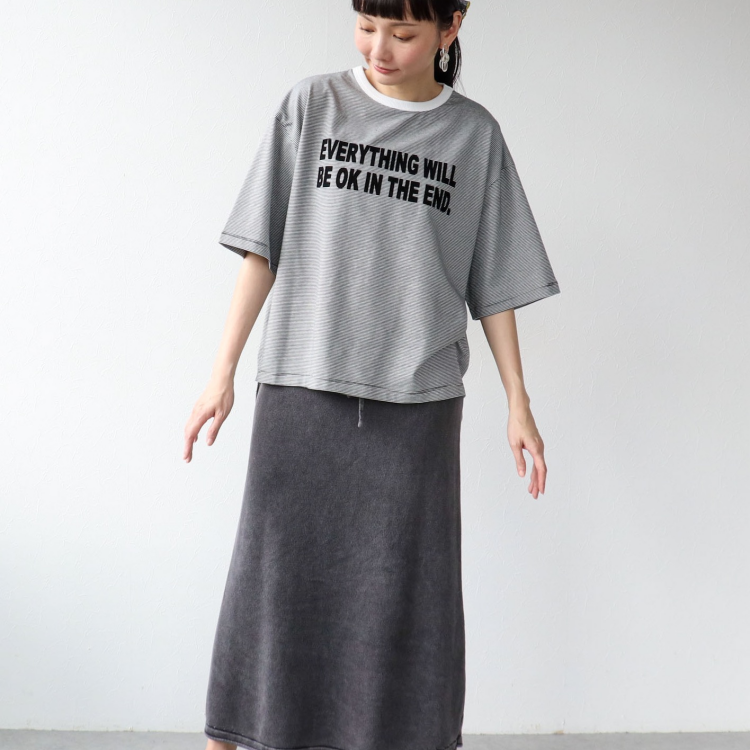 🖤ボーダークルーロゴTシャツ🖤