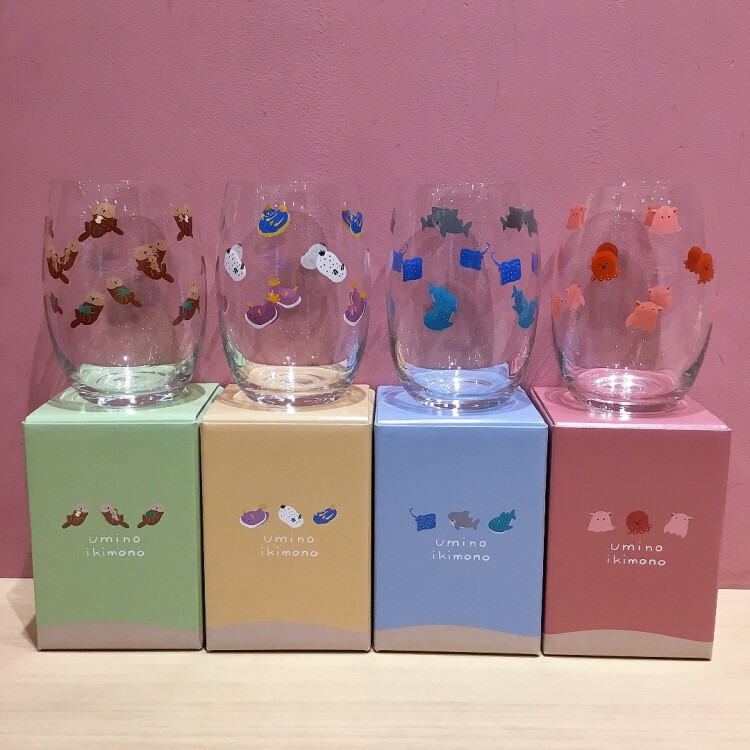 海の生き物グラス、クリアボトル入荷しました✨