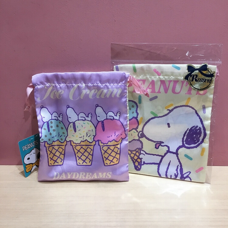 スヌーピーのリボン巾着に新柄入荷✨