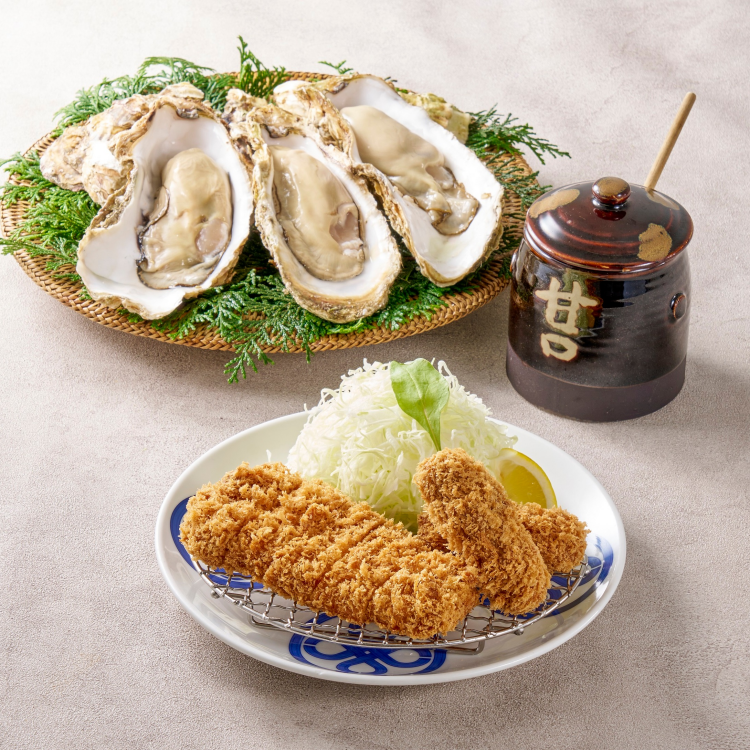 店長おすすめ！広島県産カキフライと茶美豚とんかつ膳