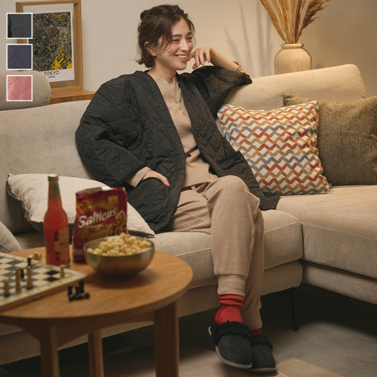 あったか中綿キルトハンテン